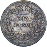 1864 Sixpence - Victoria British Silver Coin