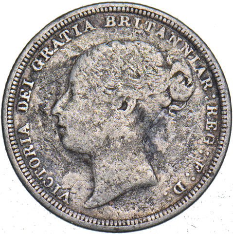 1883 Sixpence - Victoria British Silver Coin
