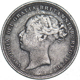 1886 Sixpence - Victoria British Silver Coin