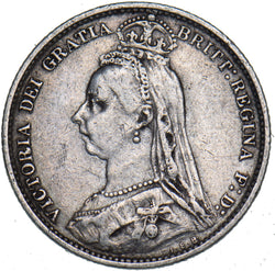 1887 Sixpence - Victoria British Silver Coin