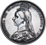 1887 Sixpence - Victoria British Silver Coin