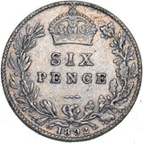 1892 Sixpence - Victoria British Silver Coin