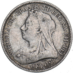 1893 Sixpence - Victoria British Silver Coin