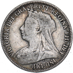 1895 Sixpence - Victoria British Silver Coin