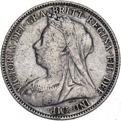 1897 Sixpence - Victoria British Silver Coin