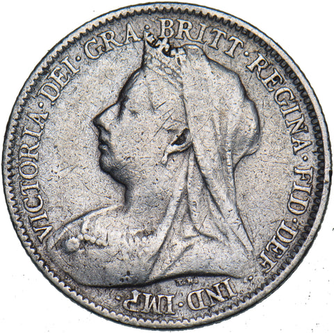 1899 Sixpence - Victoria British Silver Coin