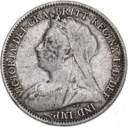 1900 Sixpence - Victoria British Silver Coin