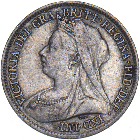 1901 Sixpence - Victoria British Silver Coin