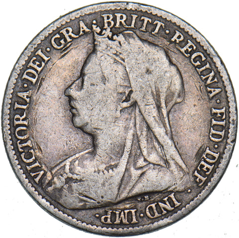1901 Sixpence - Victoria British Silver Coin