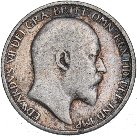 1905 Sixpence - Edward VII British Silver Coin