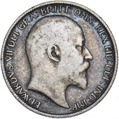 1907 Sixpence - Edward VII British Silver Coin