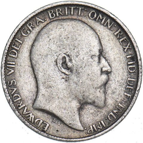1908 Sixpence - Edward VII British Silver Coin