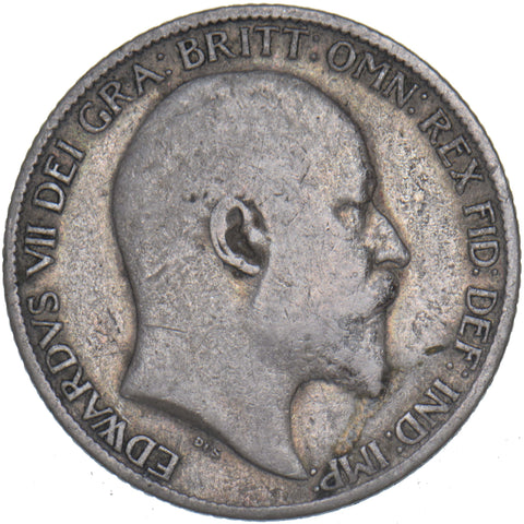 1909 Sixpence - Edward VII British Silver Coin