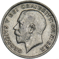 1921 Sixpence - George V British Silver Coin