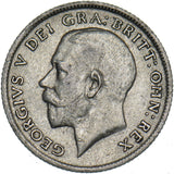 1921 Sixpence - George V British Silver Coin