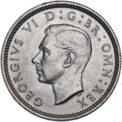 1937 Sixpence - George VI British Silver Coin