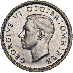 1937 Sixpence - George VI British Silver Coin