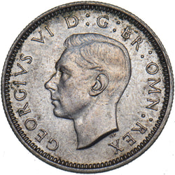 1939 Sixpence - George VI British Silver Coin