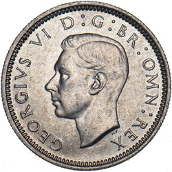 1939 Sixpence - George VI British Silver Coin