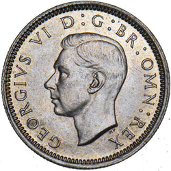 1942 Sixpence - George VI British Silver Coin