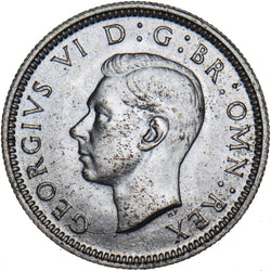 1942 Sixpence - George VI British Silver Coin