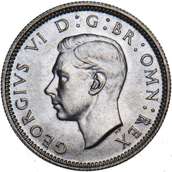 1942 Sixpence - George VI British Silver Coin