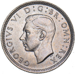 1943 Sixpence - George VI British Silver Coin
