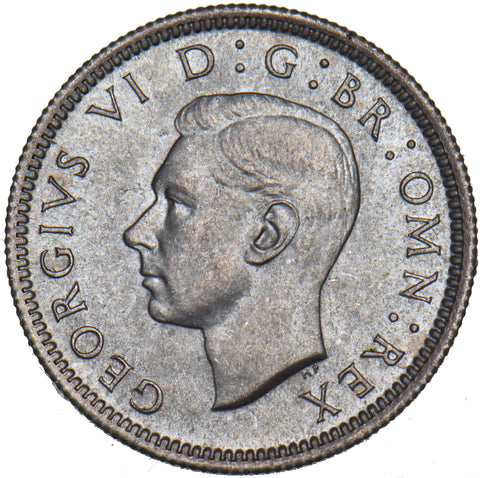 1944 Sixpence - George VI British Silver Coin