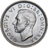 1945 Sixpence - George VI British Silver Coin