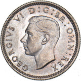 1946 Sixpence - George VI British Silver Coin