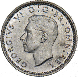 1946 Sixpence - George VI British Silver Coin