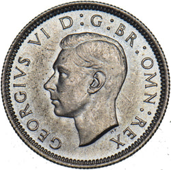 1946 Sixpence - George VI British Silver Coin