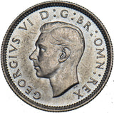 1946 Sixpence - George VI British Silver Coin