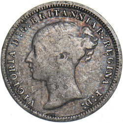 1875 Threepence - Victoria British Silver Coin