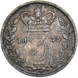 1875 Threepence - Victoria British Silver Coin