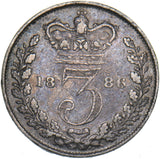 1886 Threepence - Victoria British Silver Coin