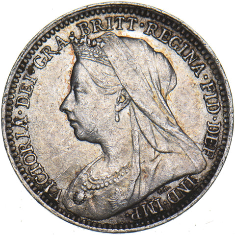 1897 Threepence - Victoria British Silver Coin