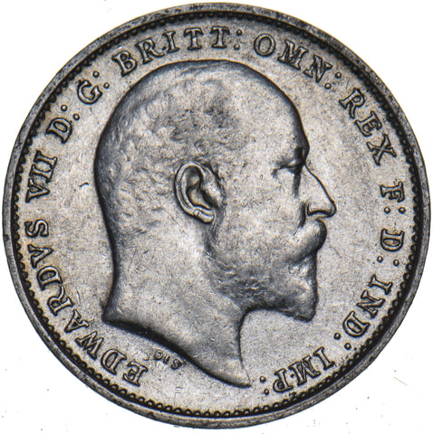 1907 Threepence - Edward VII British Silver Coin