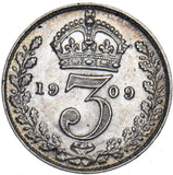 1909 Threepence - Edward VII British Silver Coin