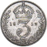 1912 Threepence - George V British Silver Coin