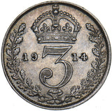 1914 Threepence - George V British Silver Coin