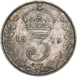1919 Threepence - George V British Silver Coin