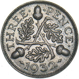 1932 Threepence - George V British Silver Coin