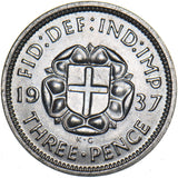 1937 Silver Threepence - George VI British Silver Coin