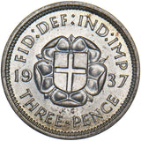 1937 Silver Threepence - George VI British Silver Coin