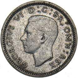 1944 Silver Threepence - George VI British Silver Coin