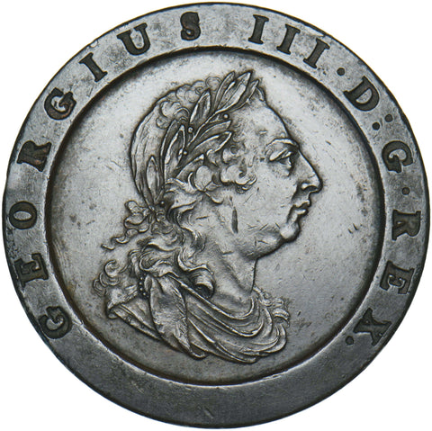1797 Cartwheel Twopence - George III British Copper Coin - Very Nice