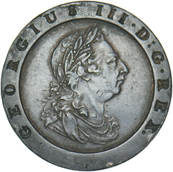 1797 Cartwheel Twopence - George III British Copper Coin - Very Nice