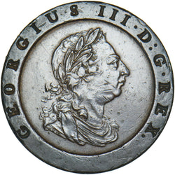 1797 Cartwheel Twopence - George III British Copper Coin - Very Nice