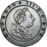 1797 Cartwheel Twopence - George III British Copper Coin - Very Nice